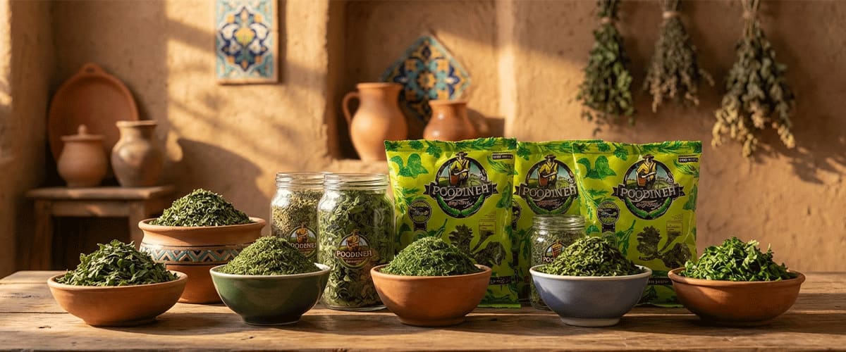 محصولات سبزی خشک پودینه