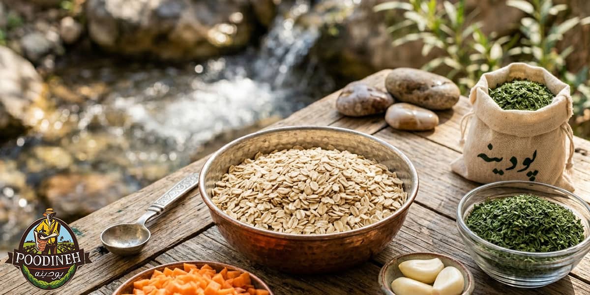 مواد اولیه تهیه آش گشنیز