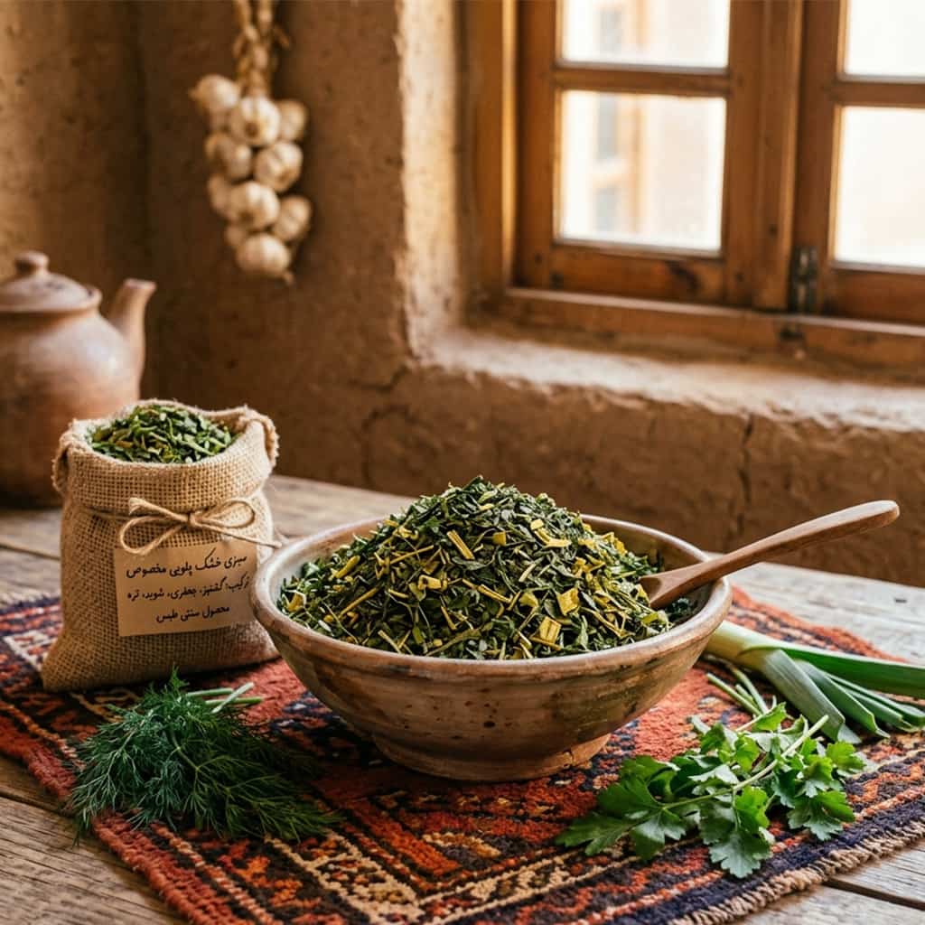سبزی خشک پلو